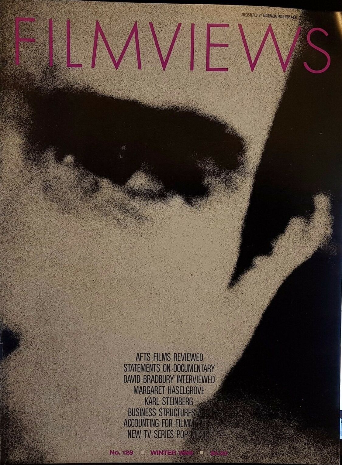 FILMVIEWS magazine side cover Issue 128 Winter 1986