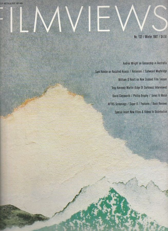 FILMVIEWS magazine side cover Issue 132 Winter 1987