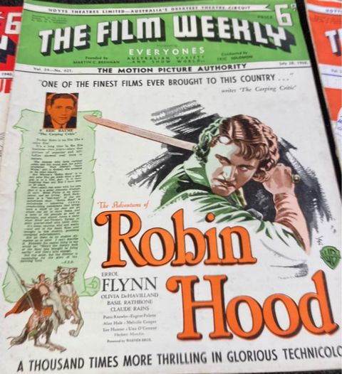 FILM WEEKLY (AUSTRALIA) magazine side cover  Vol 34 No  621 27 July 1938