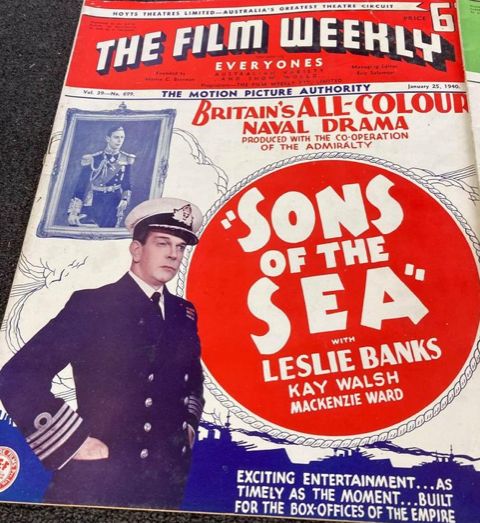 FILM WEEKLY (AUSTRALIA) magazine side cover  Vol 39 No  699 25 January 1940