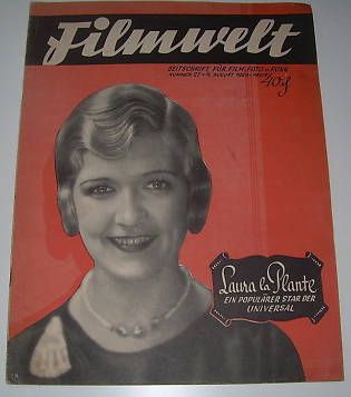 FILMWELT magazine side cover 4 August 1929