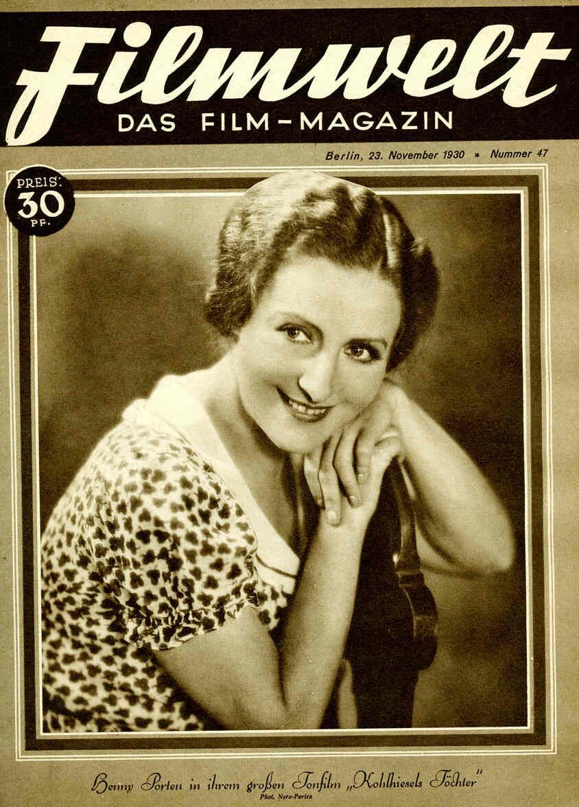 FILMWELT magazine side cover Issue 47 23 November 1930