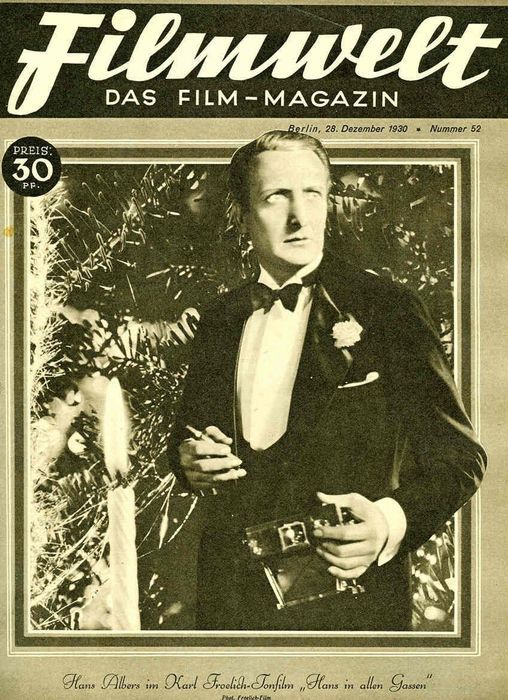 FILMWELT magazine side cover Issue 52 28 December 1930