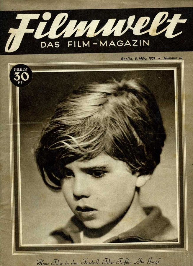 FILMWELT magazine side cover Issue 10 8 March 1931