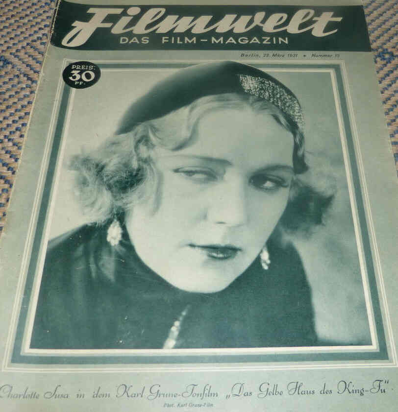 FILMWELT magazine side cover Issue 12 22 March 1931