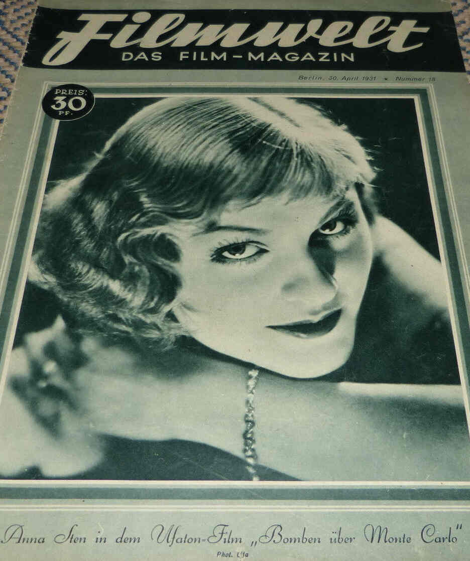 FILMWELT magazine side cover Issue 18 30 April 1931
