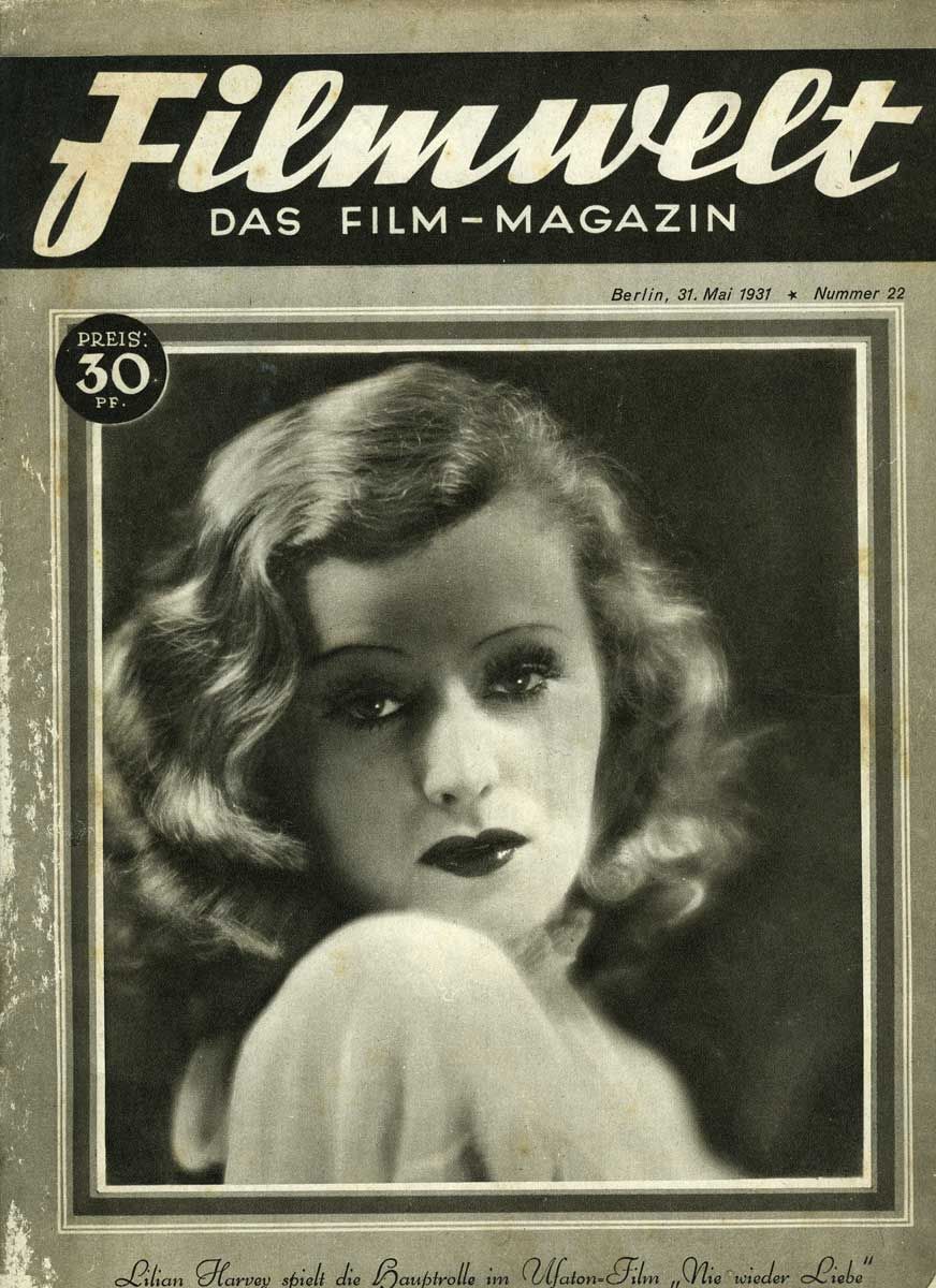 FILMWELT magazine side cover Issue 22 31 May 1931
