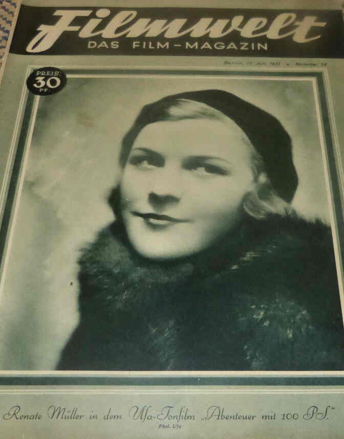 FILMWELT magazine side cover Issue 24 14 June 1931