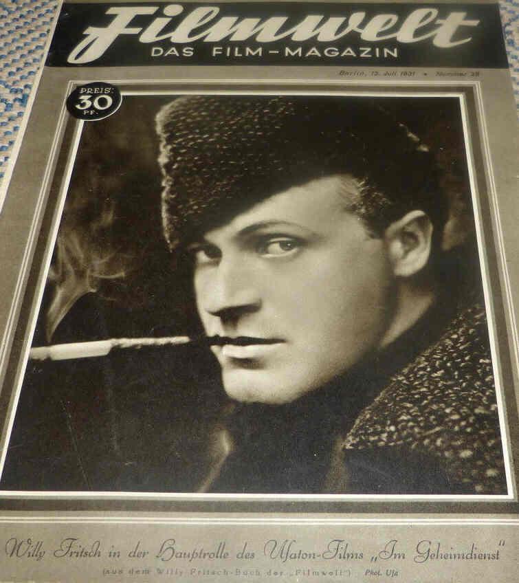 FILMWELT magazine side cover Issue 28 12 July 1931
