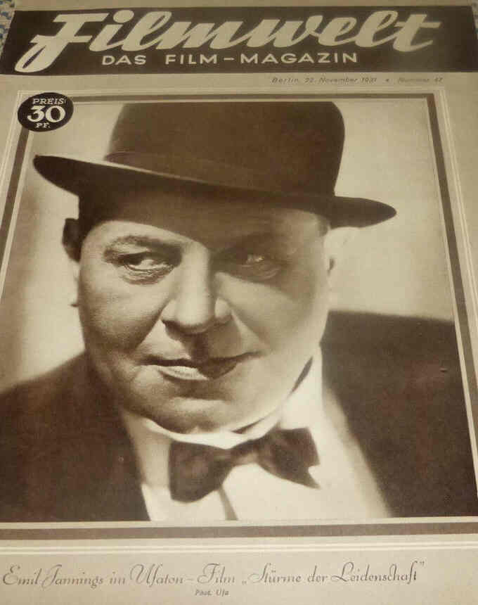 FILMWELT magazine side cover Issue 47 22 November 1931