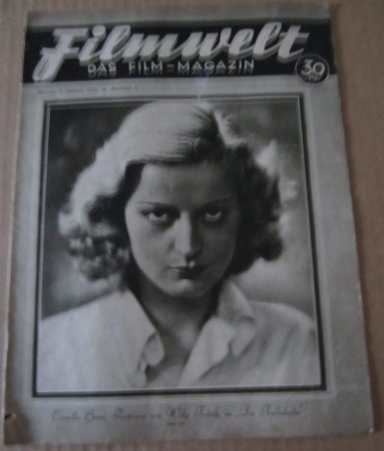 FILMWELT magazine side cover Issue 6 7 February 1932