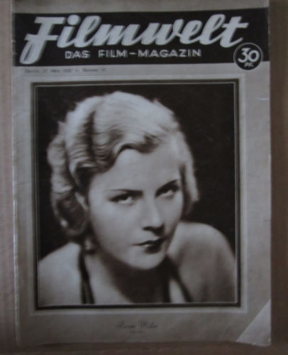 FILMWELT magazine side cover Issue 13 27 March 1932