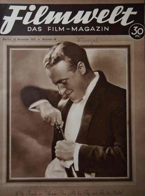 FILMWELT magazine side cover Issue 46 13 November 1932
