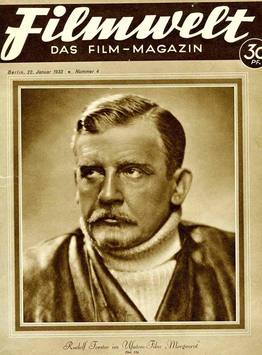FILMWELT magazine side cover Issue 4 22 January 1933