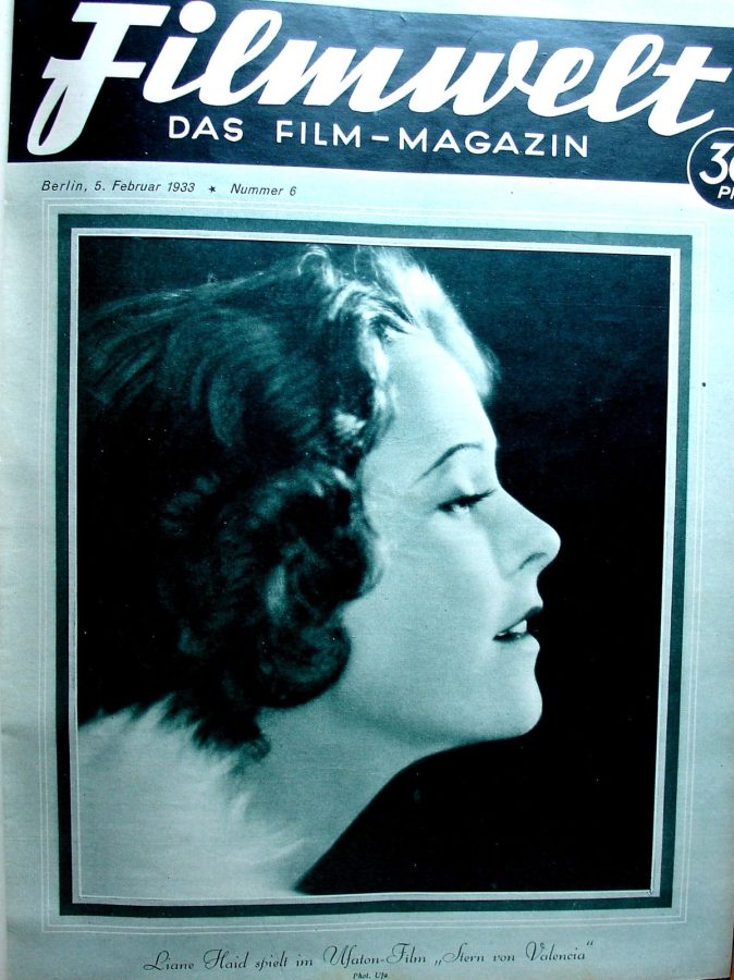 FILMWELT magazine side cover Issue 6 5 February 1933