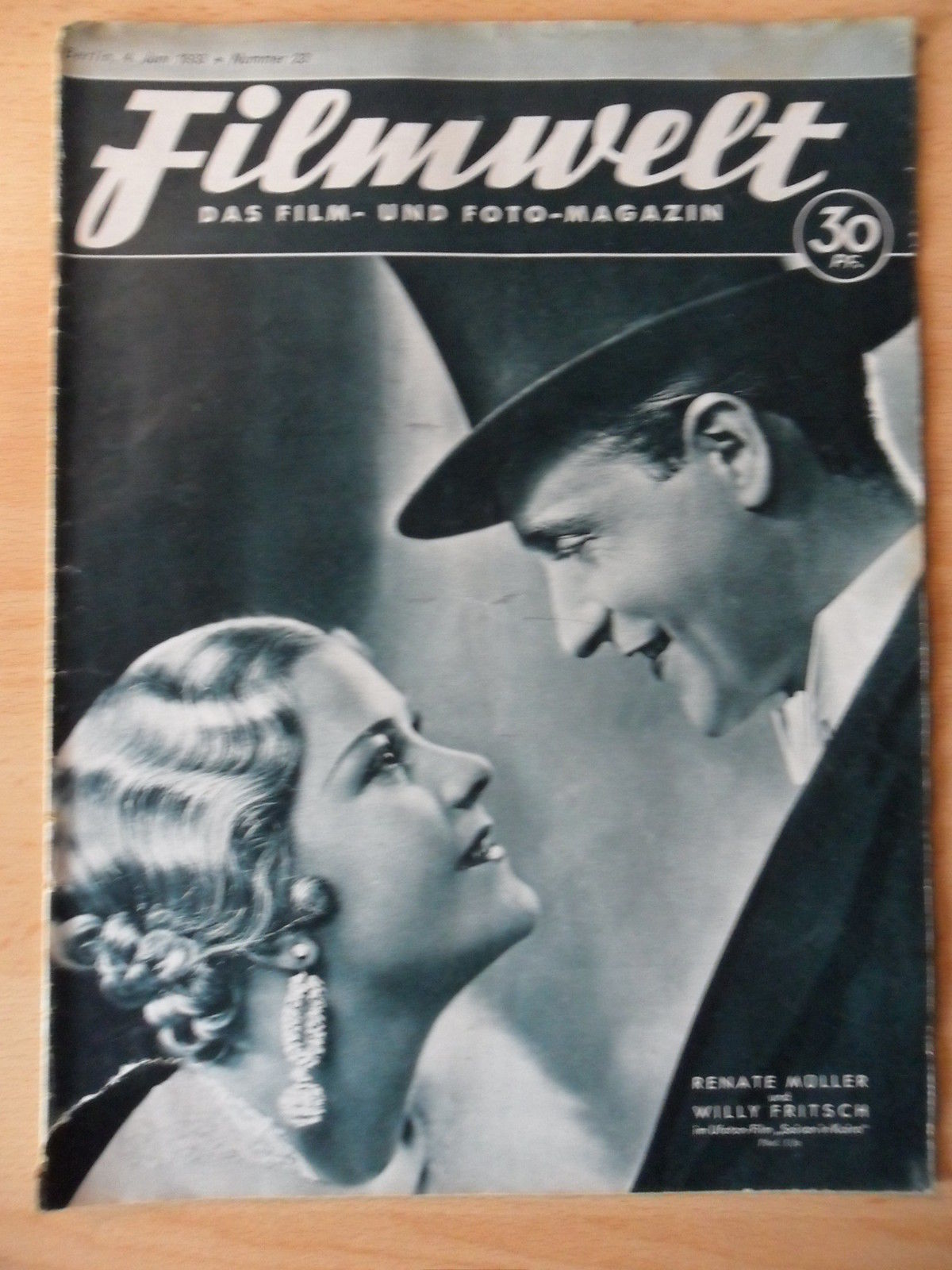 FILMWELT magazine side cover Issue 23 4 June 1933