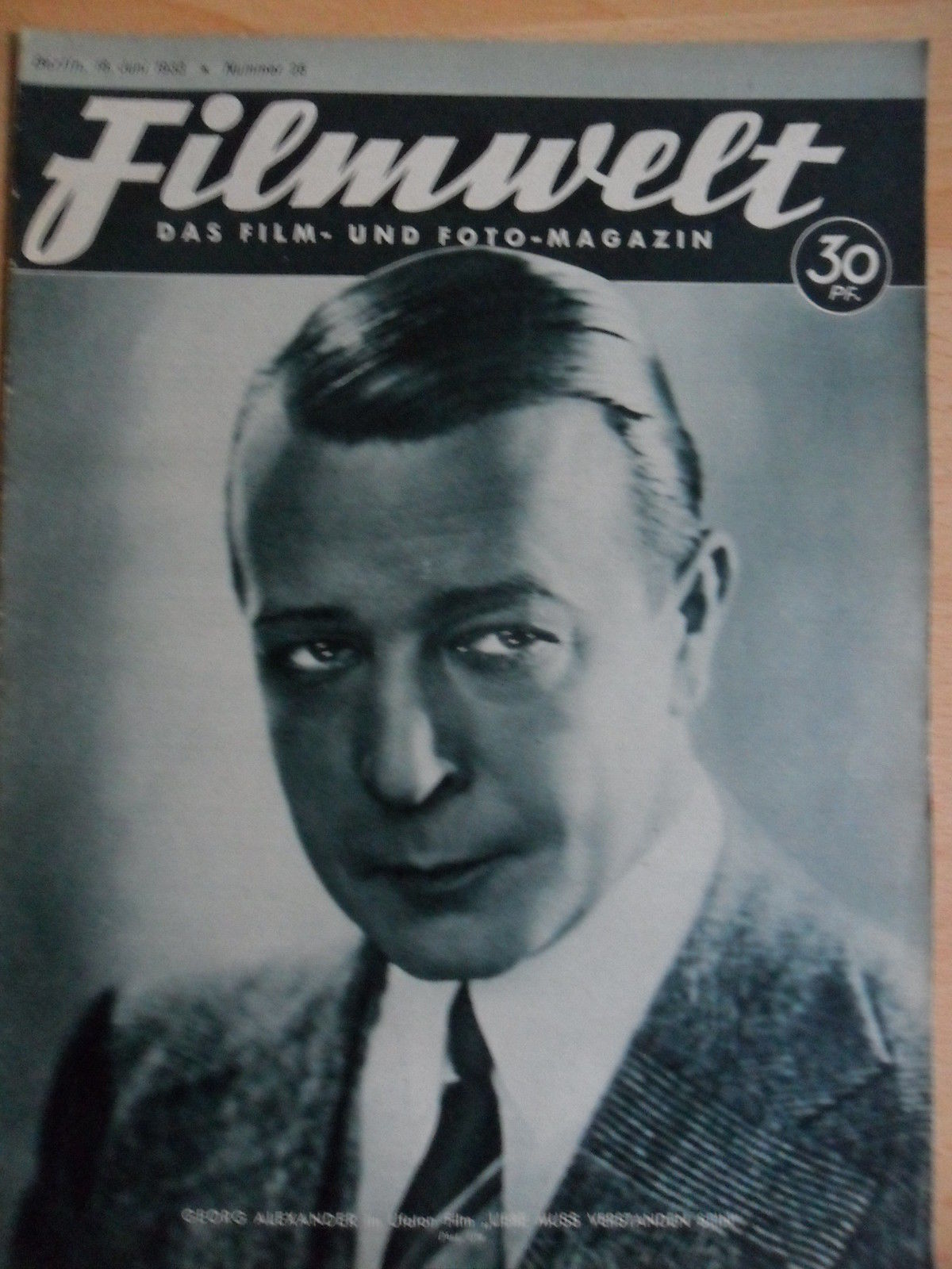 FILMWELT magazine side cover Issue 25 18 June 1933