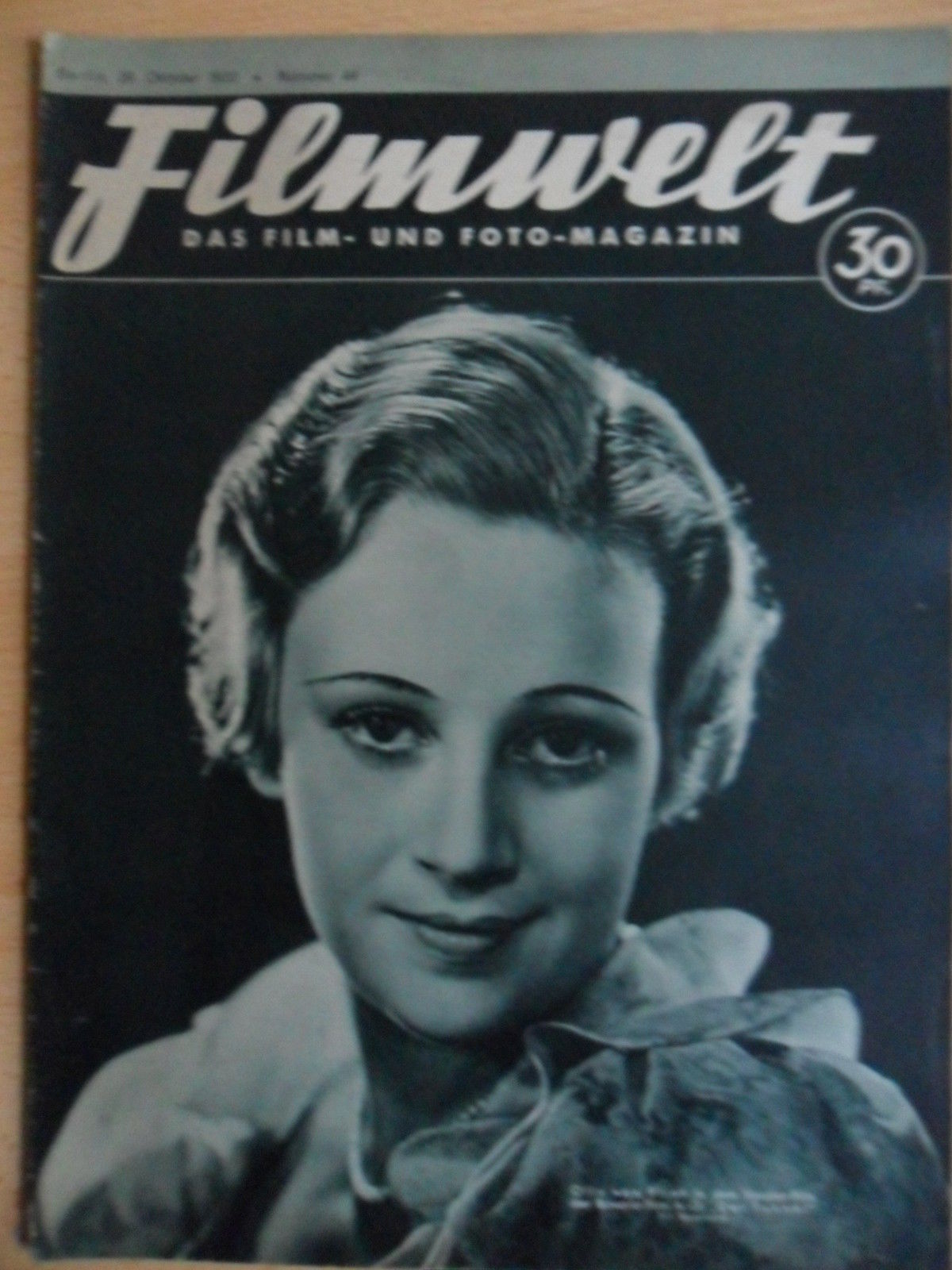 FILMWELT magazine side cover Issue 44 29 October 1933