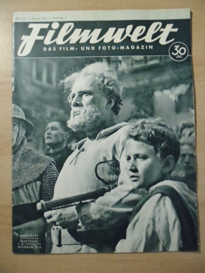 FILMWELT magazine side cover Issue 1 7 January 1934