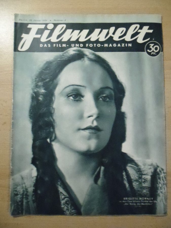FILMWELT magazine side cover Issue 4 28 January 1934