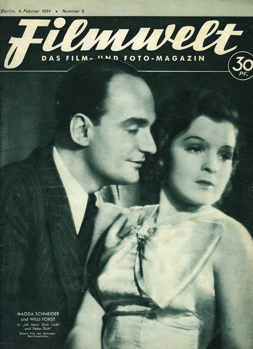 FILMWELT magazine side cover Issue 5 4 February 1934