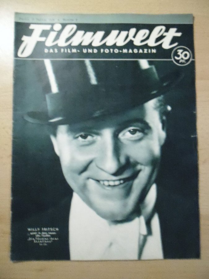 FILMWELT magazine side cover Issue 6 11 February 1934
