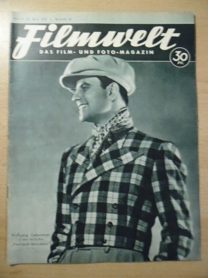 FILMWELT magazine side cover Issue 16 22 April 1934