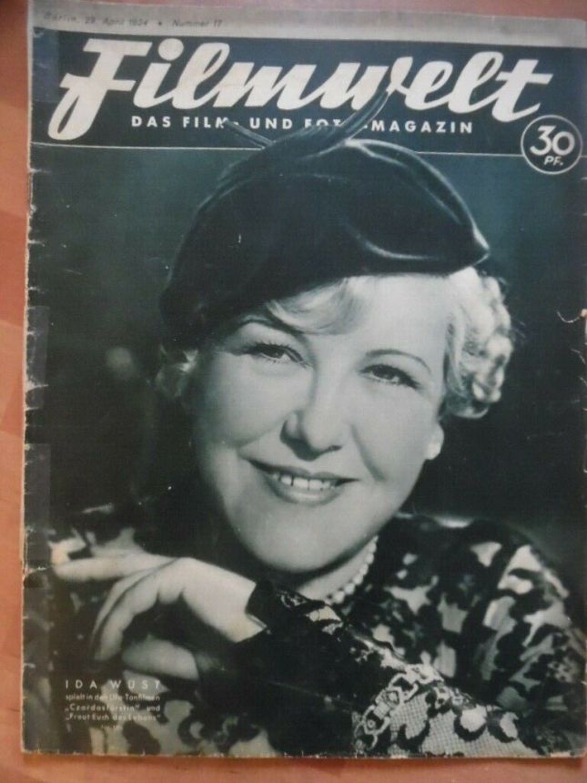 FILMWELT magazine side cover Issue 17 29 April 1934