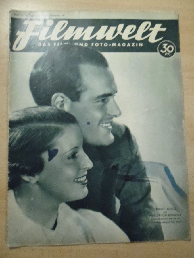 FILMWELT magazine side cover Issue 18 6 May 1934