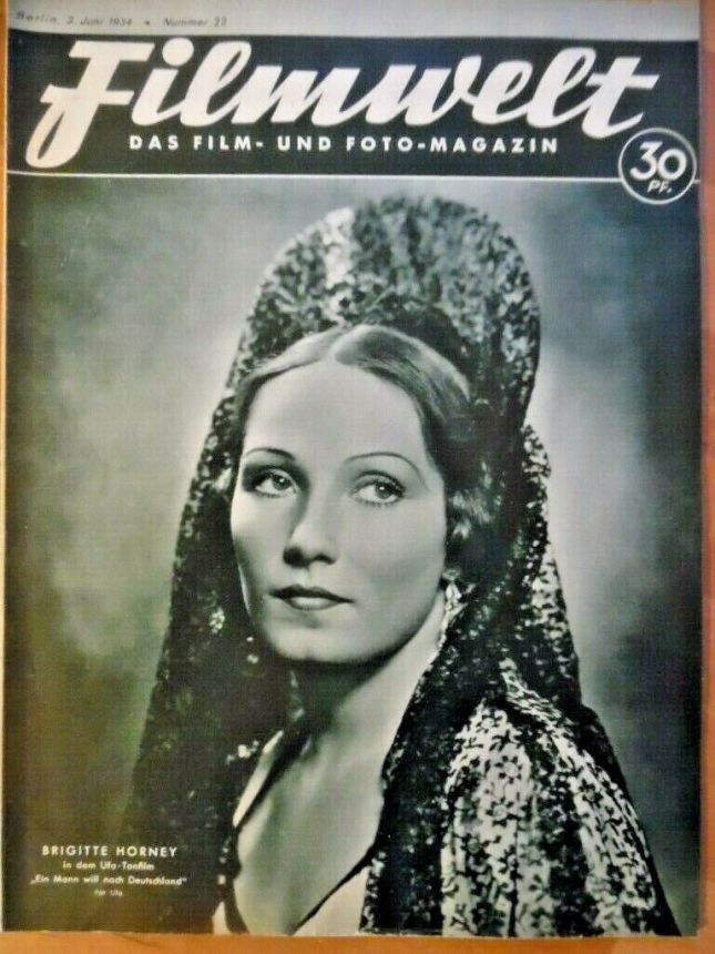 FILMWELT magazine side cover Issue 22 3 June 1934