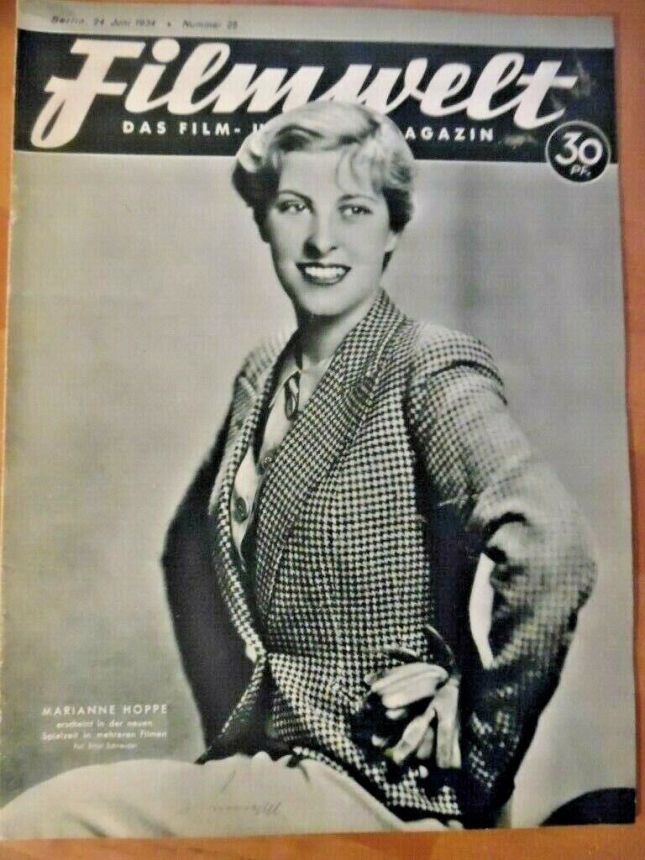 FILMWELT magazine side cover Issue 25 24 June 1934