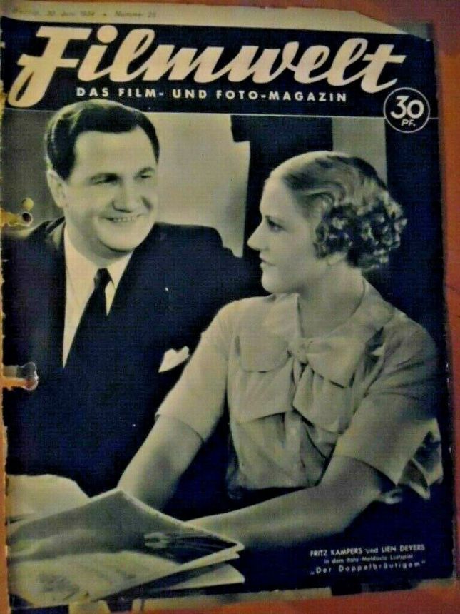 FILMWELT magazine side cover Issue 26 30 June 1934