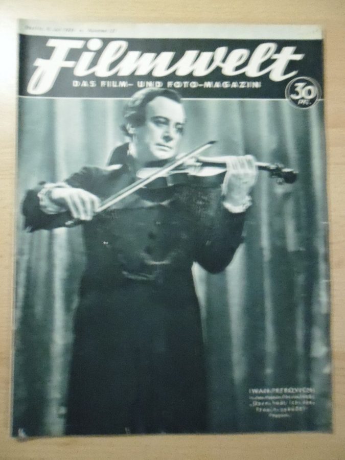 FILMWELT magazine side cover Issue 27 8 July 1934