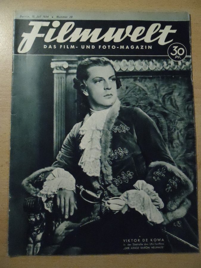 FILMWELT magazine side cover Issue 28 15 July 1934