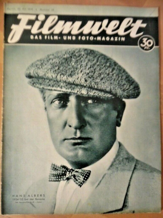 FILMWELT magazine side cover Issue 29 22 July 1934