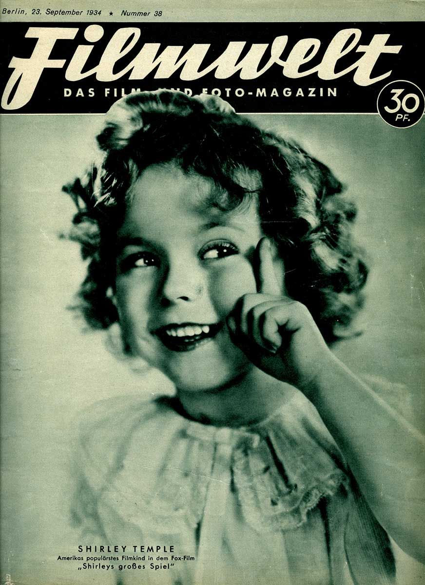FILMWELT magazine side cover Issue 38 23 September 1934