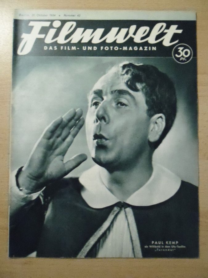 FILMWELT magazine side cover Issue 42 21 October 1934