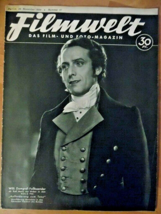 FILMWELT magazine side cover Issue 47 25 November 1934