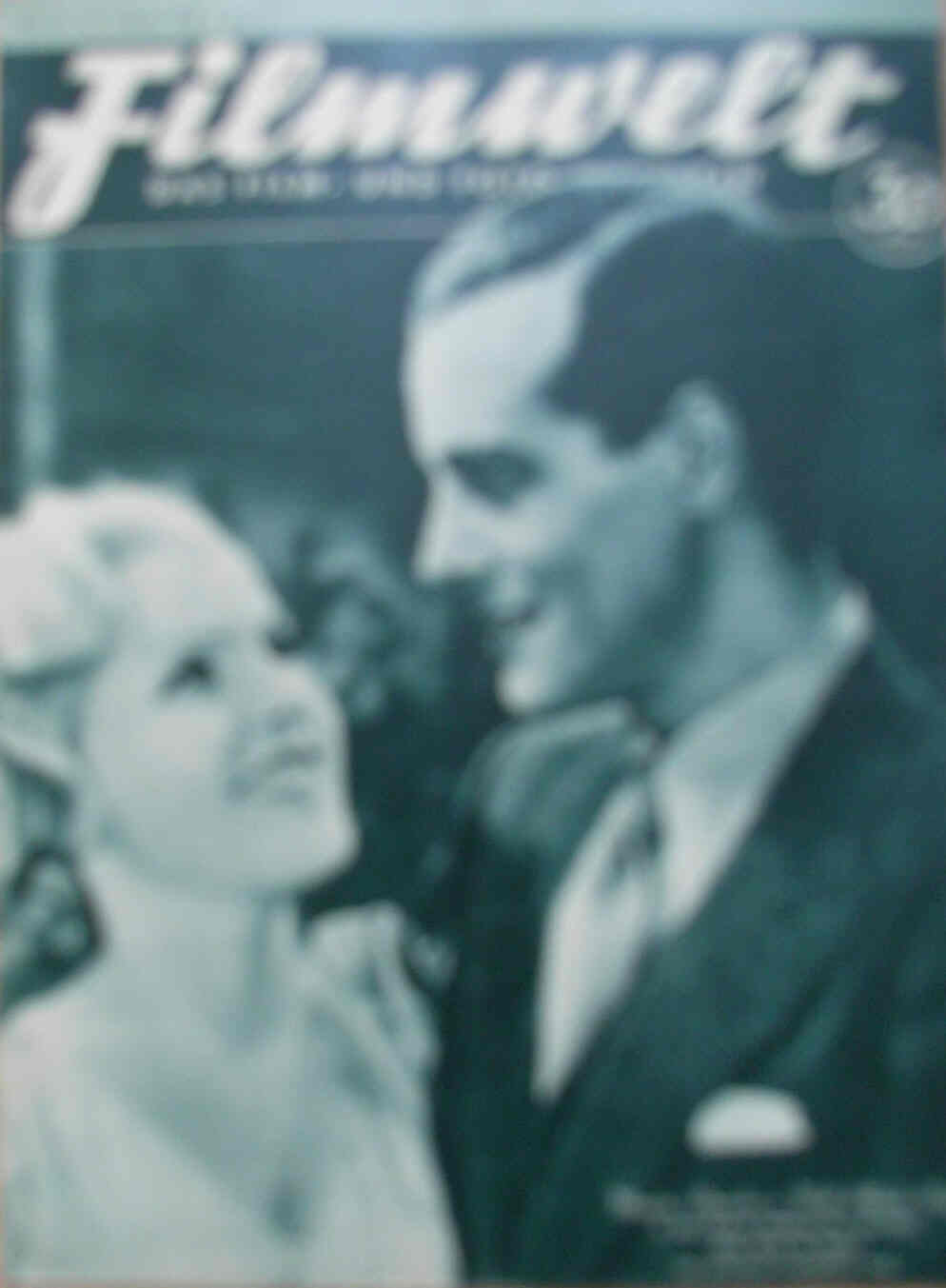 FILMWELT magazine side cover Issue 2 13 January 1935