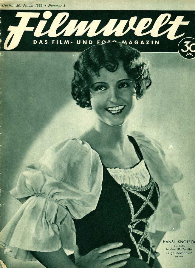 FILMWELT magazine side cover Issue 3 20 January 1935