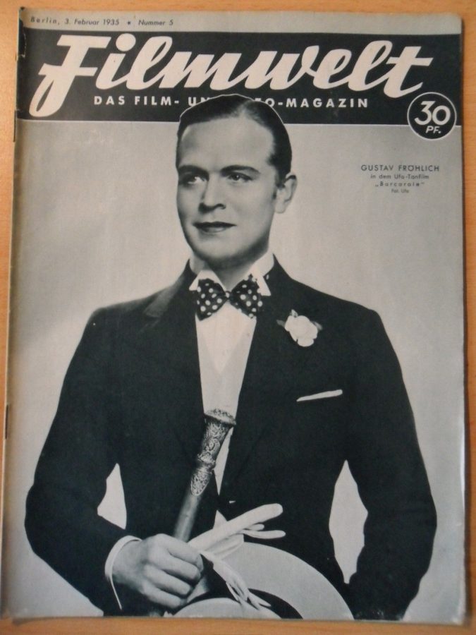 FILMWELT magazine side cover Issue 5 3 February 1935