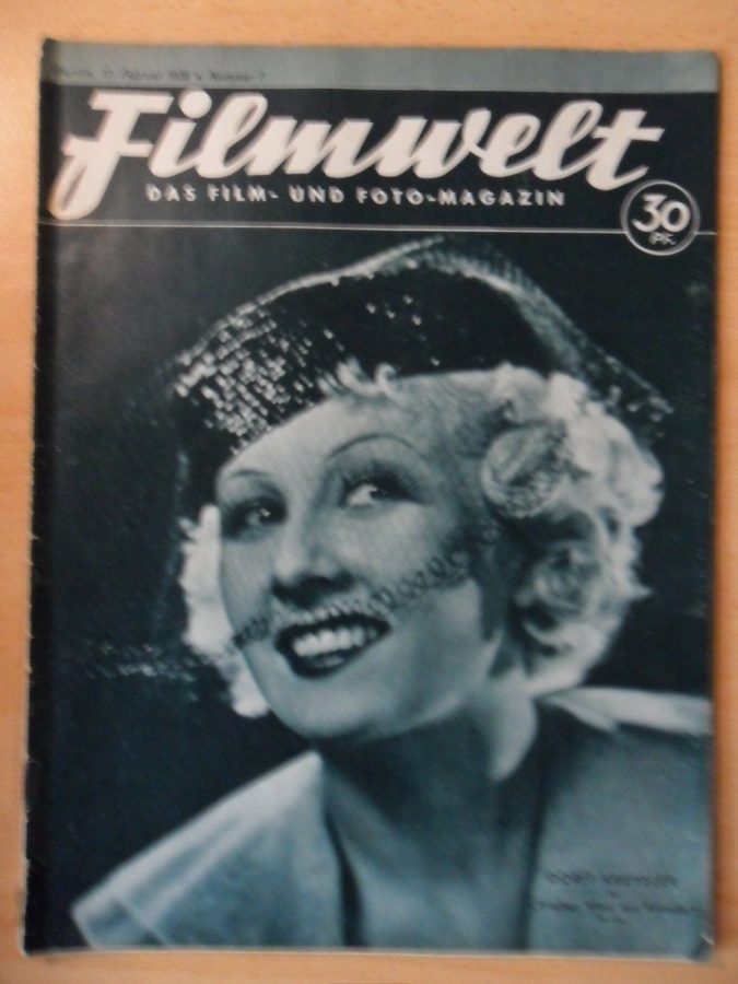 FILMWELT magazine side cover Issue 7 17 February 1935