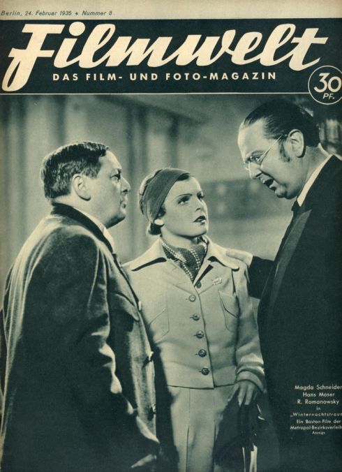 FILMWELT magazine side cover Issue 8 24 February 1935
