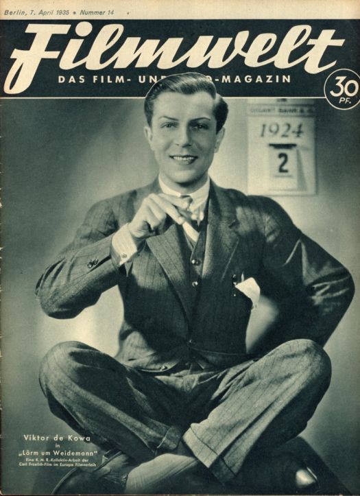 FILMWELT magazine side cover Issue 14 7 April 1935