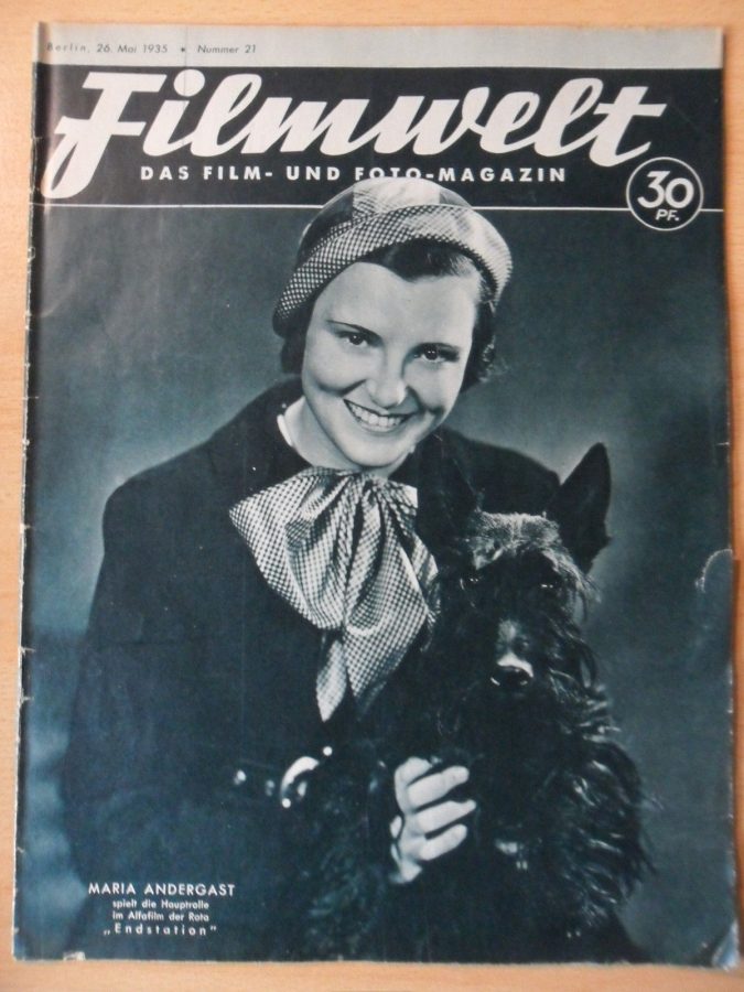 FILMWELT magazine side cover Issue 21 26 May 1935