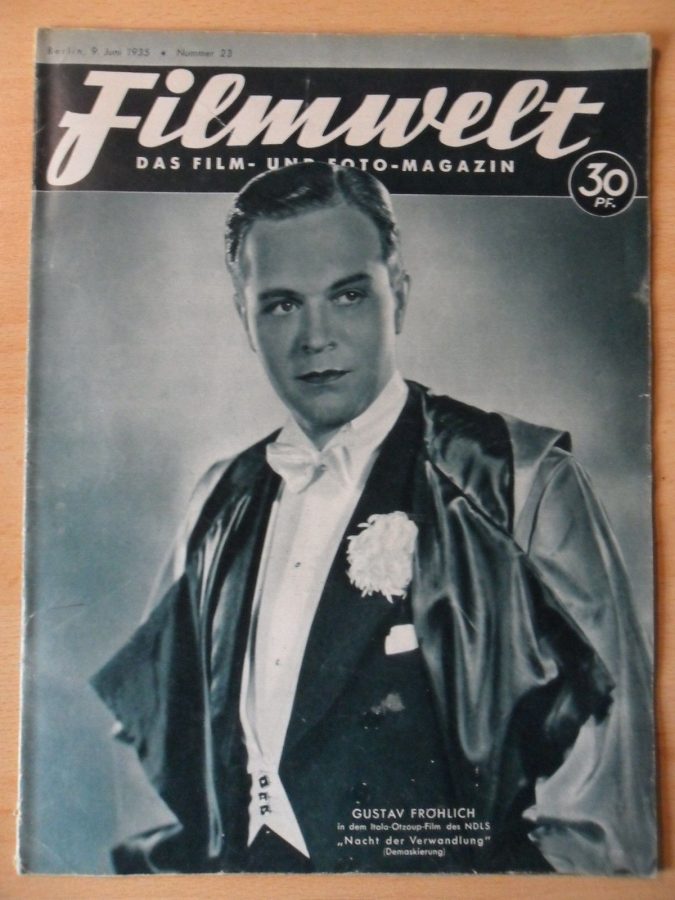 FILMWELT magazine side cover Issue 23 9 June 1935