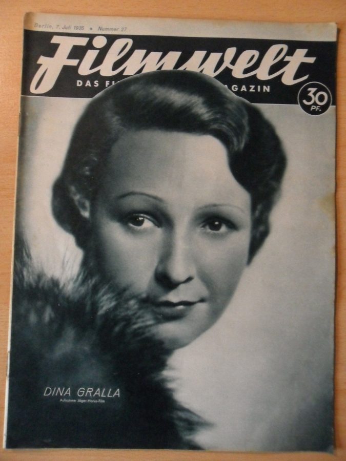 FILMWELT magazine side cover Issue 27 7 July 1935