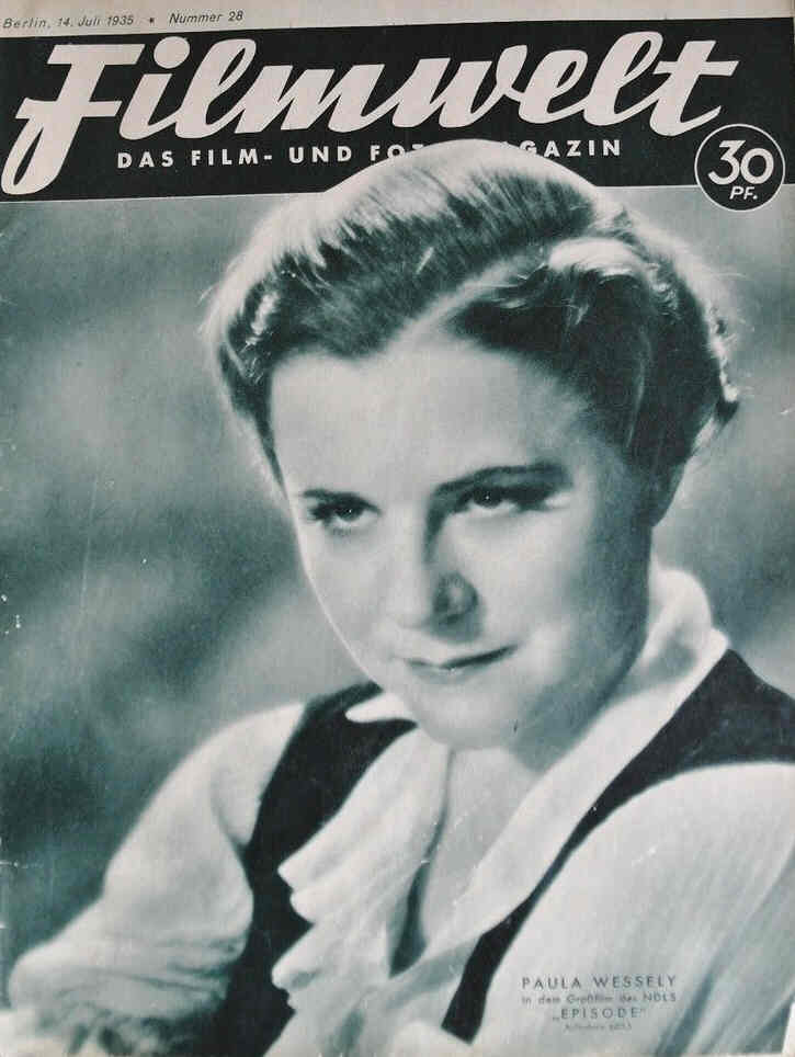 FILMWELT magazine side cover Issue 28 14 July 1935