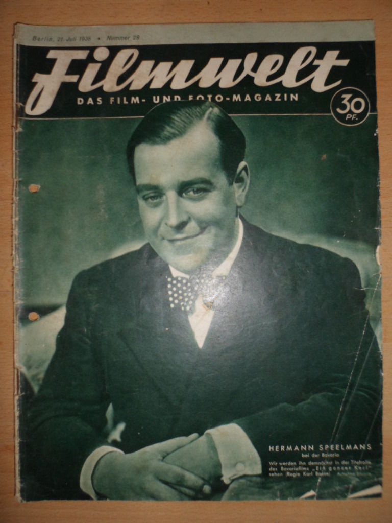FILMWELT magazine side cover Issue 29 21 July 1935