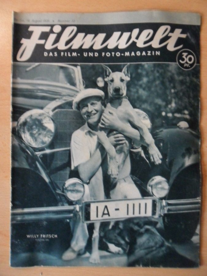 FILMWELT magazine side cover Issue 33 18 August 1935